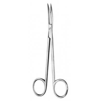 Sanvenero nůžky preparační hrotnaté zahnuté; 14,0 cm