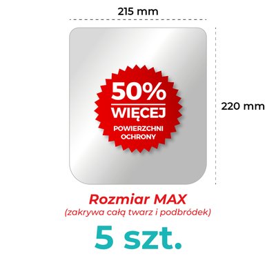 Folia doczepiana do przyłbicy MAX 5 szt.