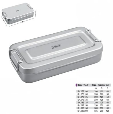 Sterilizační kazeta na nástroje se zámkem 200x125x50mm