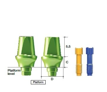 MEGAGEN AR Extra EZ Post Abutment core ø4.0 - PD=ø6, C=2, Hex, Platform