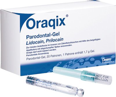 Oraqix® Lidocain und Prilocain Parodontal-Gel 2,5%/2,5%