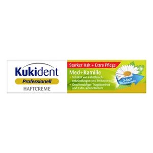 Kukident fixačný krém na zubné náhrady, extra silný, harmančekový 40g - 10 ks