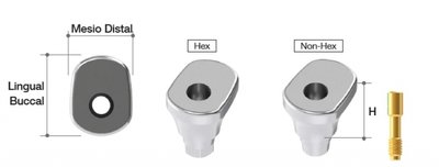MEGAGEN AR Healing Abutment Special - M=7 / L=8 / H=4 Non-Hex
