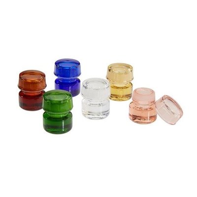 Víčko (bez skleničky) z barevného skla čirá