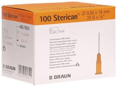 Braun Sterican Heparin/Tuberkulin - jehly 0,5x16mm