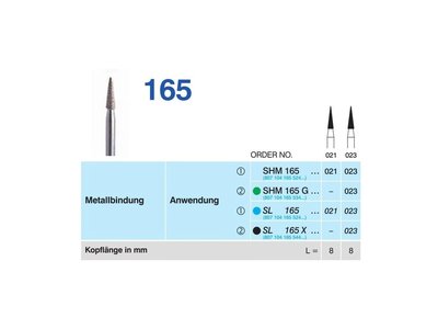Sintrovaný diamant - kónus, SL165, průměr 2,1mm, zrnitost normal - DOPRODEJ POSLEDNÍCH KUSŮ