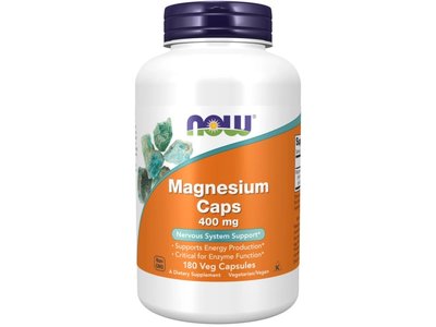 NOW Foods - Magnesium 400mg, 180 veg kapslí