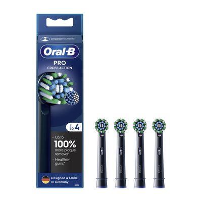 Oral-B Cross Action Pro Black náhradní hlavice 4 ks