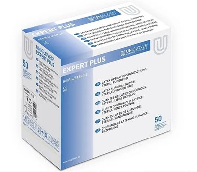 Rukavice Unigloves EXPERT Plus bez pudru steril. 8,5 50ks