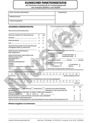 Erhebungsbogen Klinischer Funktionsstatus