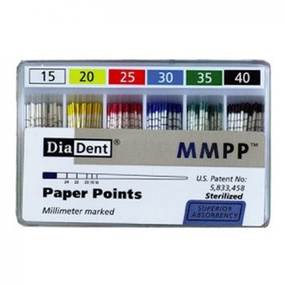 Papírové čepy Diadent vel.20, kon.2, 200 ks