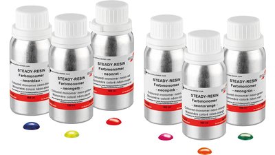 STEADY-RESIN Neonmonomere - Flasche 100 ml neonblau