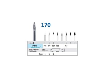 HORICO brousek diamantovaný - kónus, W170 - Parameter_0: normal, Parameter_1: Průměr 1,6mm (016)