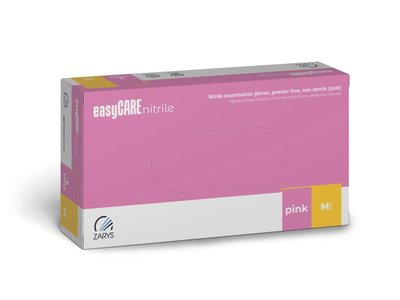 EasyCARE – diagnostické rukavice, nitrilové, růžové, 100ks