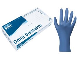 Omni DermaPro Nitrilhandschuhe - Packung 100 Stück puderfrei, metall-blau, M