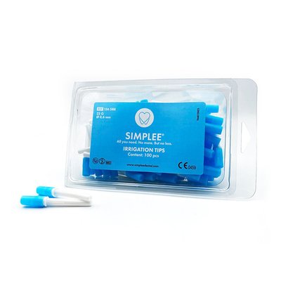 SIMPLEE Výplachové kanyly tupé 27G 0,4mm 100 ks (bílé, sterilní)