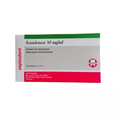 Scandonest 3% 30mg/ml 50wkładów x 1,7ml Septodont