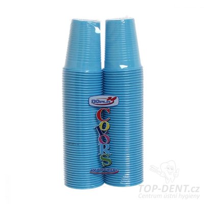Dopla plastové kelímky (azurové) 200ml, 100ks