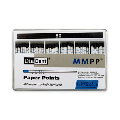 DiaDent Papírové Čepy MMPP 02Taper ISO80 200ks