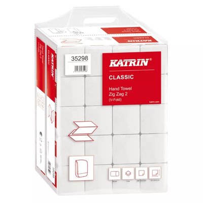 Ręczniki papierowe Katrin Classic składane ZZ 2 (Zig Zag 2) 20 x 200szt HANDY PACK