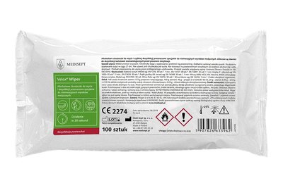 Chusteczki alkoholowe Velox Wipes wkład 100 szt. Medisept