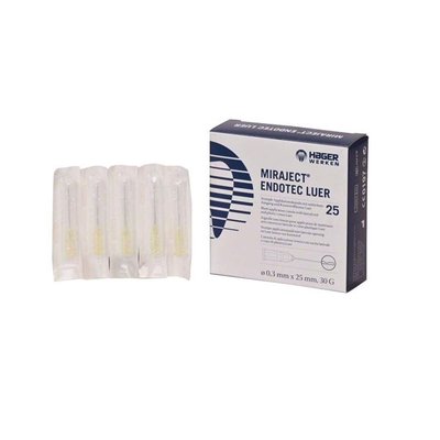 Miraject Endotec Luer, 30G průměr 0,30mm, žlutá