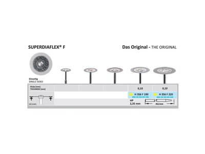 Diamantový disk SUPERDIAFLEX F - sypaný ze spodu 2,2cm, extra jemná