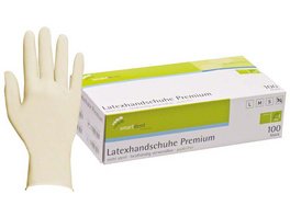 smart Latexhandschuhe Premium PF - Muster 1 Paar puderfrei, L
