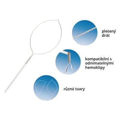 Polypektomická klička, rotační, pr. 2,8 mm, d. 230 cm, hexagon, Hybrid, 10 ks - 15 mm
