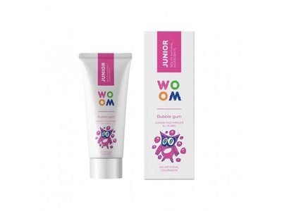 WOOM JUNIOR pasta do zębów bubble gum 6+ 50ml