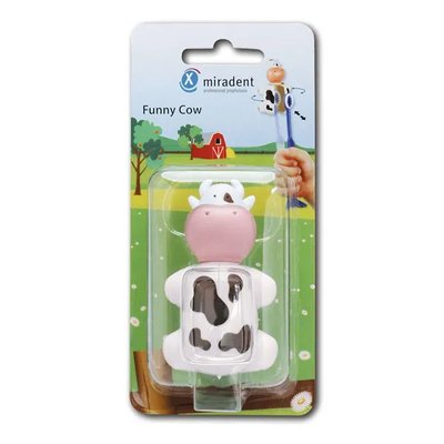 Veselá zvířátka - držátko na kartáček kráva - 1 ks