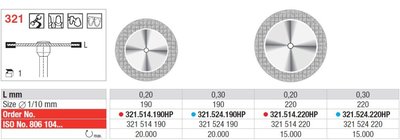 Edenta Lab 321 - Flex, diamantové kotúče - 1 ks
