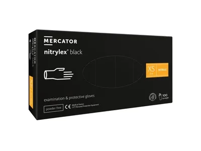 NITRYLEX BLACK - Nitrilové rukavice (bez pudru) černé, 100 ks