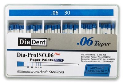 Papírové čepy DiaDent 6% 030