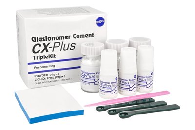 Glasionomer Cement CX-Plus Kit 35 g x 3 szt. + 21 g x 3 szt. SHOFU