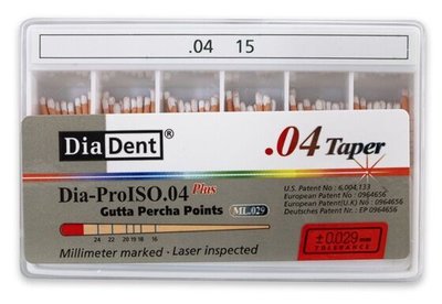 Guttaperčové čepy DiaDent 4%