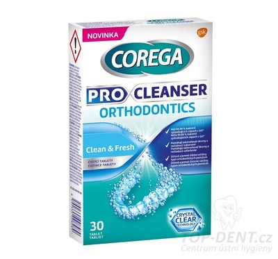 Corega Pro Cleanser Orthodontics čistící tablety, 30ks