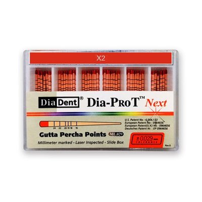 Čepy Gutaperčové Dia-ProT Next X2, 60ks