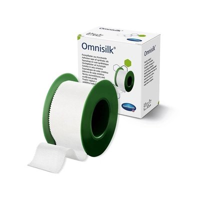 Náplast Omnisilk, bílé hedvábí, 5 m, 1 ks - 2,5 cm