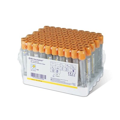 Zkumavka Vacutainer pro separaci séra SST II, zlatý uzávěr, 100 ks - 5,0 ml
