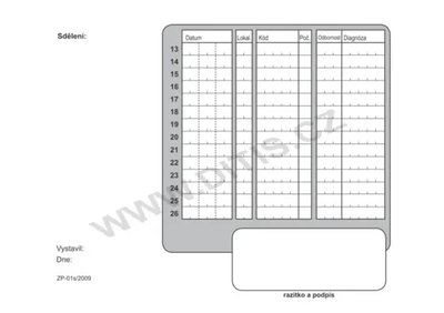 DITIS Vyúčtování výkonů v ambul.stomat. péči A5 100ks (999010)