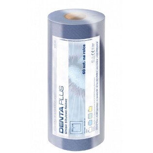 Śliniaki wiązane Denta Plus niebieskie 54x80cm rolka 60szt. Mustaf bibulowo-foliowe