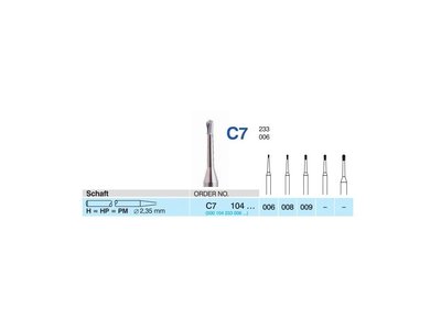 HORICO tvrdokovový vrtáček - hruška, C7104, průměr 0,8mm