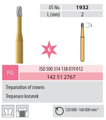 MEDIN Progressive vrtáček T 504.314.138.019.012 monolit zlacený 2767