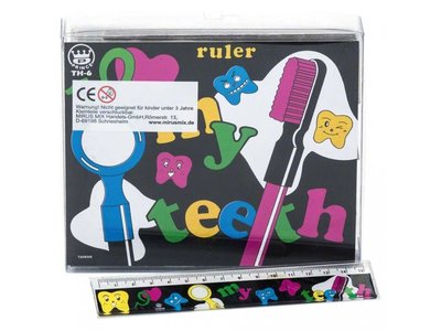 Pravítka s motivy zubů, 15 cm, 60 ks