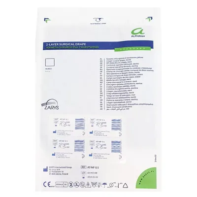 Serweta jałowa 2-warstwowa, jałowa, podfoliowana 45x45cm Zarys 1szt