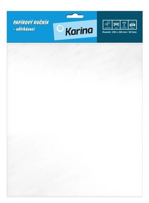 Papírové trhací utěrky blokované, 50 ks v bloku, bílé