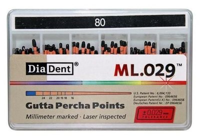 Guttaperčové čepy DiaDent 2% 080