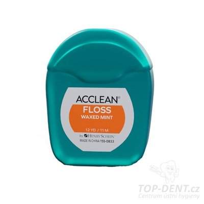 HS Acclean zubní nit voskovaná mini zelená (mint), 11m