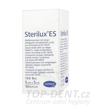 Hartmann Sterilux ES gázové kompresy 5x5 cm (nesterilní), 100ks